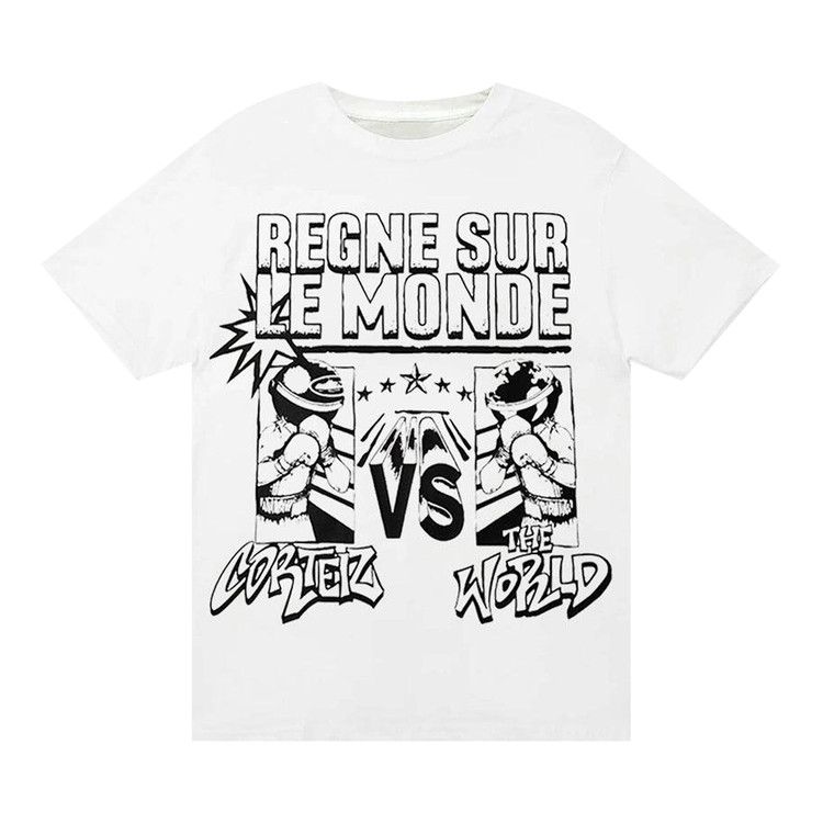Corteiz Regne Sur Le Monde Tee White – hlavní pohled | Purekickz