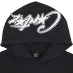 Corteiz Satin C Star Appliqué Hoodie Black – detail | Purekickz
