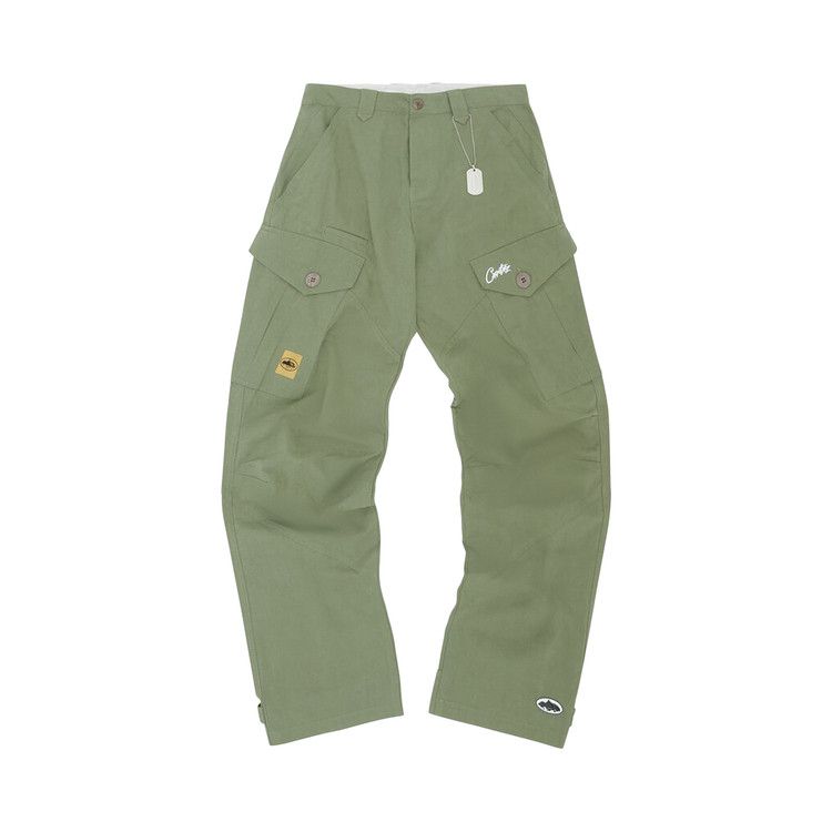 Corteiz Storm Cargo Pants Khaki – hlavní pohled | Purekickz