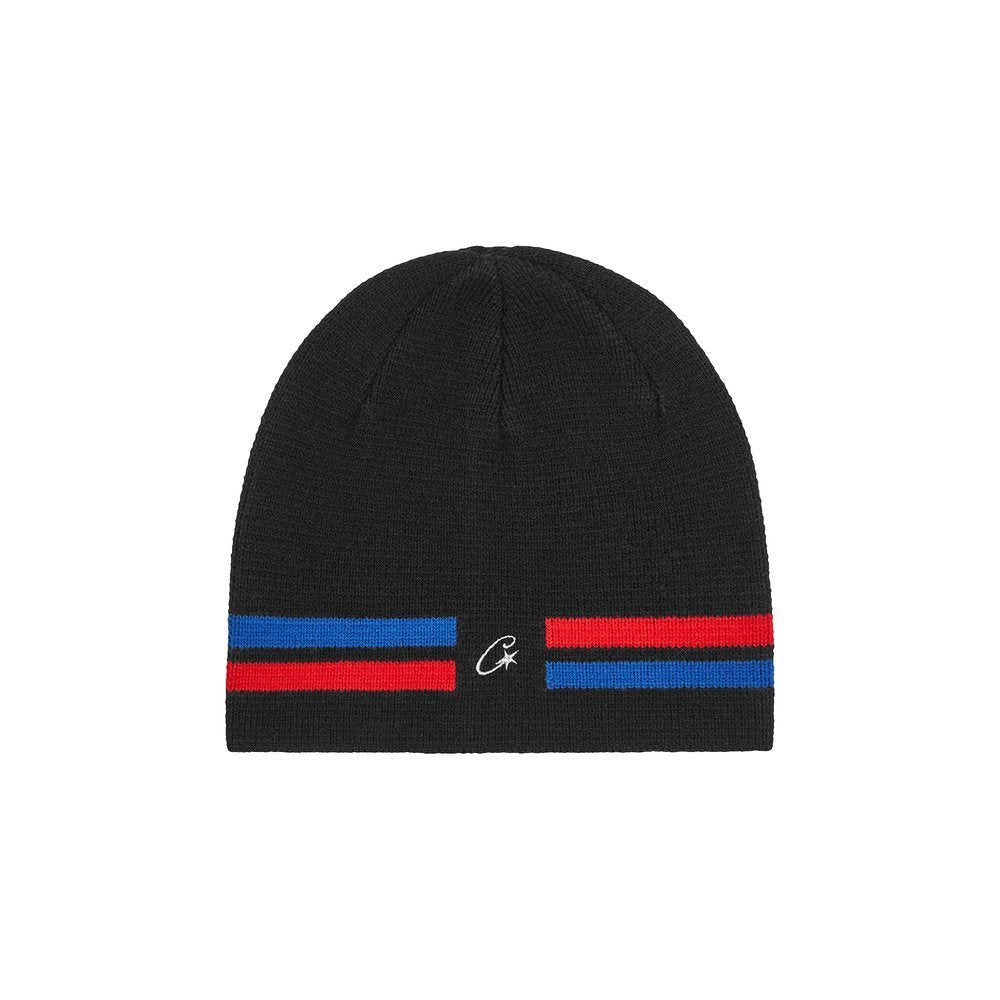 Corteiz VVS Knit Beanie 'Black/Red/Blue'