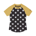Corteiz Women's Star Baby Top Black/Yellow – hlavní pohled | Purekickz
