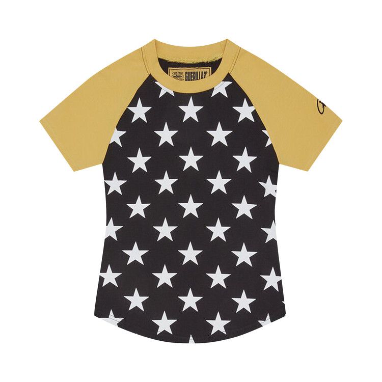 Corteiz Women's Star Baby Top Black/Yellow – hlavní pohled | Purekickz