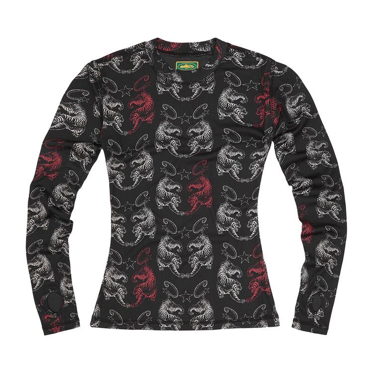 Corteiz Womens Tiger Mesh Longsleeve Black