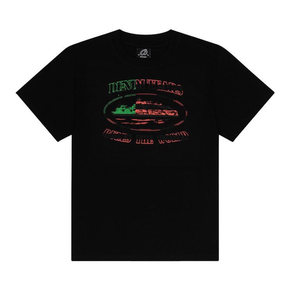 Corteiz X Denim Tears Cortears Og Alcatraz Tee Black – hlavní pohled | Purekickz
