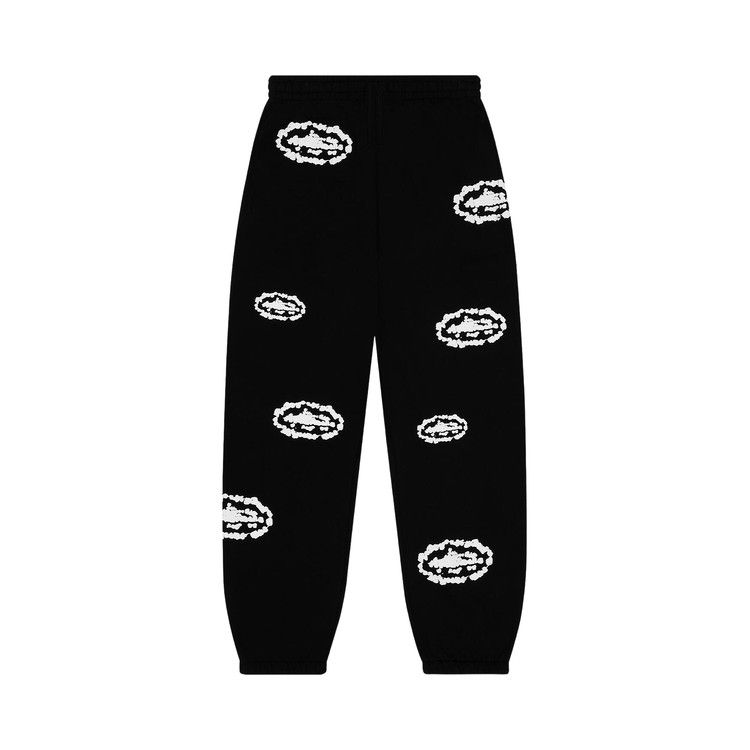 Corteiz x Denim Tears Island Wreath Sweatpant Black – hlavní pohled | Purekickz