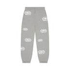 Corteiz x Denim Tears Island Wreath Sweatpant Heather Grey – hlavní pohled | Purekickz