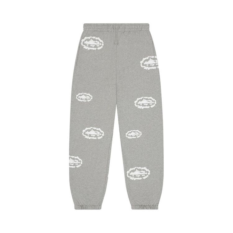 Corteiz x Denim Tears Island Wreath Sweatpant Heather Grey – hlavní pohled | Purekickz