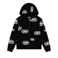 Corteiz x Denim Tears Island Wreath Zip Hoodie Black – hlavní pohled | Purekickz