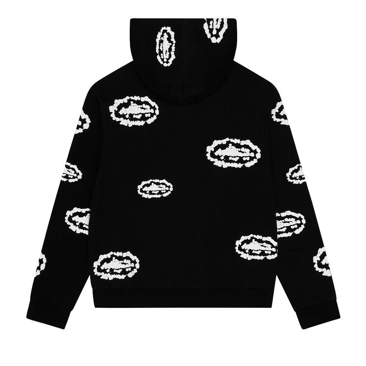 Corteiz x Denim Tears Island Wreath Zip Hoodie Black – boční pohled | Purekickz