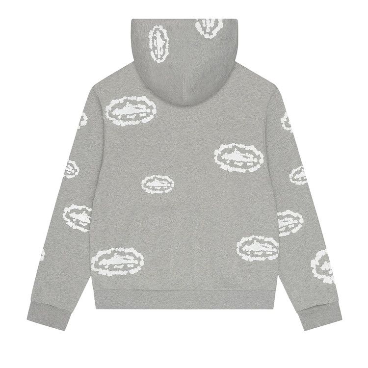 Corteiz x Denim Tears Island Wreath Zip Hoodie Heather Grey – boční pohled | Purekickz