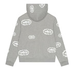 Corteiz x Denim Tears Island Wreath Zip Hoodie Heather Grey – boční pohled | Purekickz