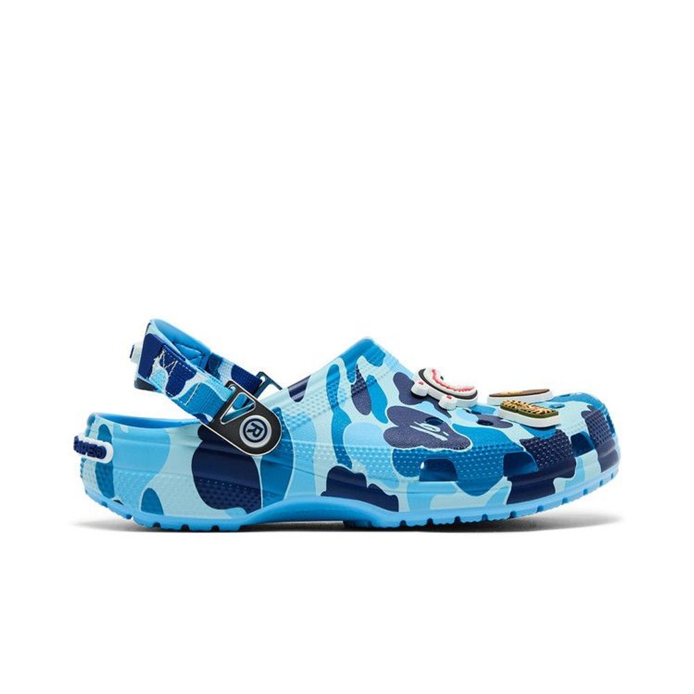 Crocs Classic Clog A Bathing Ape ABC Camo Blue – boční pohled | Purekickz