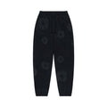 Denim Tears Cotton Wreath Sweatpants Black Monochrome – hlavní pohled | Purekickz