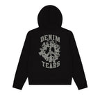 Denim Tears Denim University Zip Hoodie Black – boční pohled | Purekickz