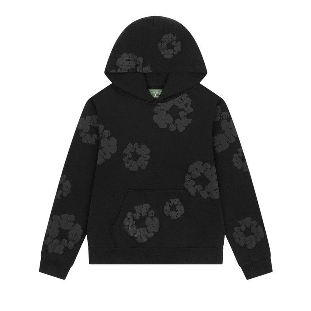 Denim Tears Mono Wreath Hoodie Black – hlavní pohled | Purekickz