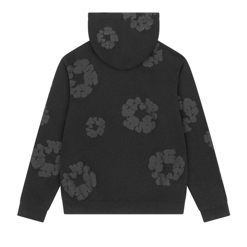 Denim Tears Mono Wreath Hoodie Black – boční pohled | Purekickz