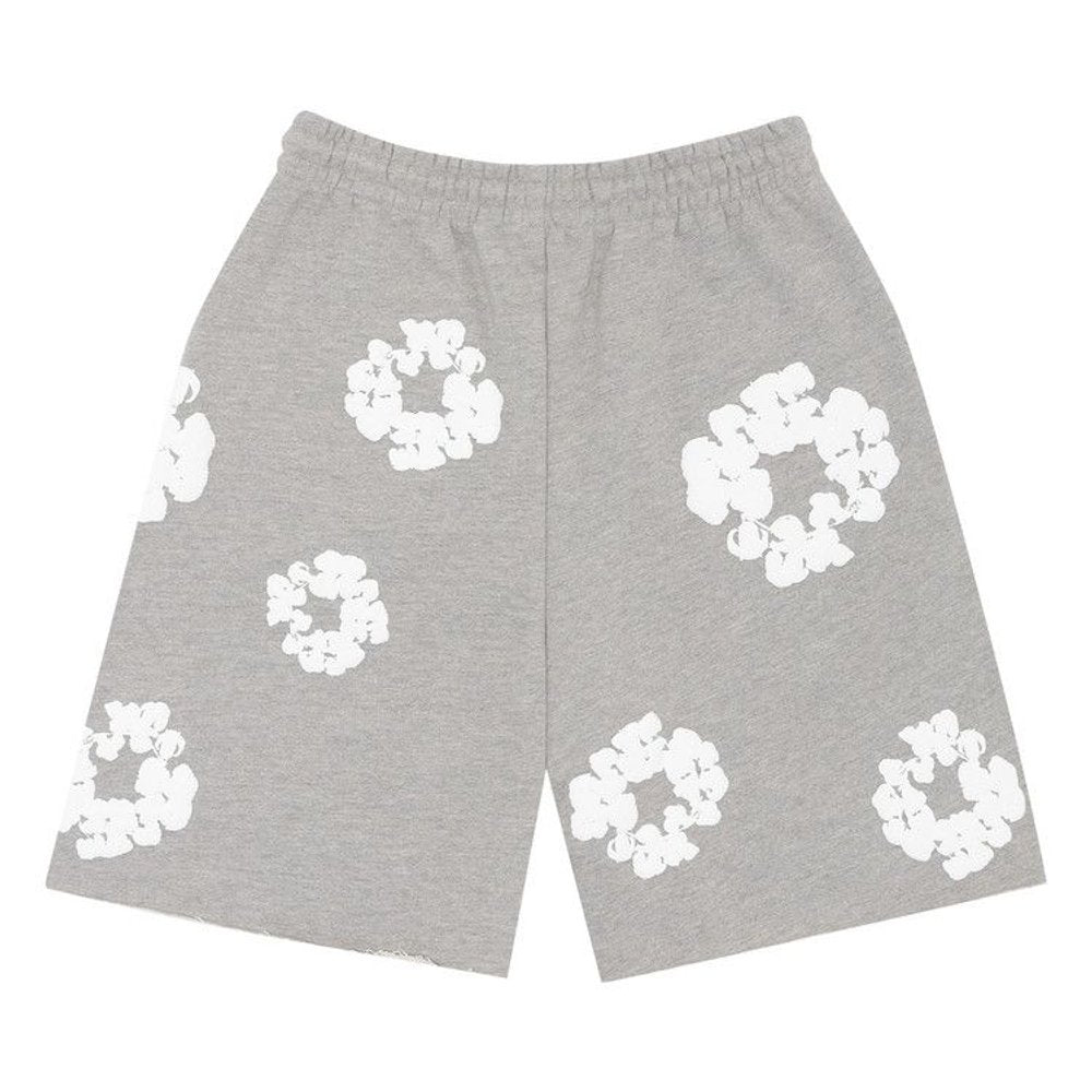 Denim Tears The Cotton Wreath Shorts Grey – boční pohled | Purekickz