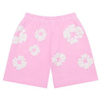 Denim Tears The Cotton Wreath Sweat Shorts Powder Pink – boční pohled | Purekickz
