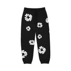 Denim Tears The Cotton Wreath Sweatpants Black – hlavní pohled | Purekickz