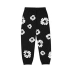 Denim Tears The Cotton Wreath Sweatpants Black – boční pohled | Purekickz