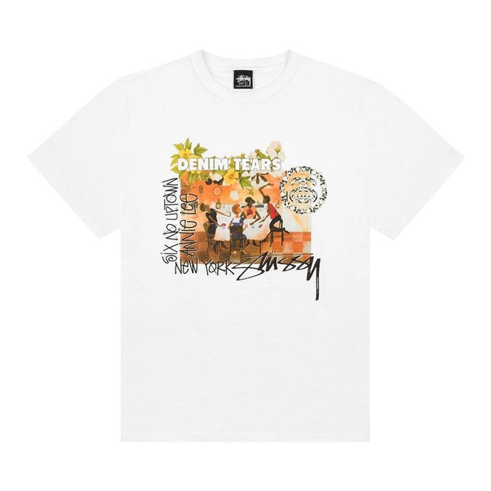 Denim Tears x Stussy Annie Lee Artist Tee White – hlavní pohled | Purekickz