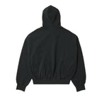 Fear of God Essentials Arch Logo Hoodie Jet Black – boční pohled | Purekickz