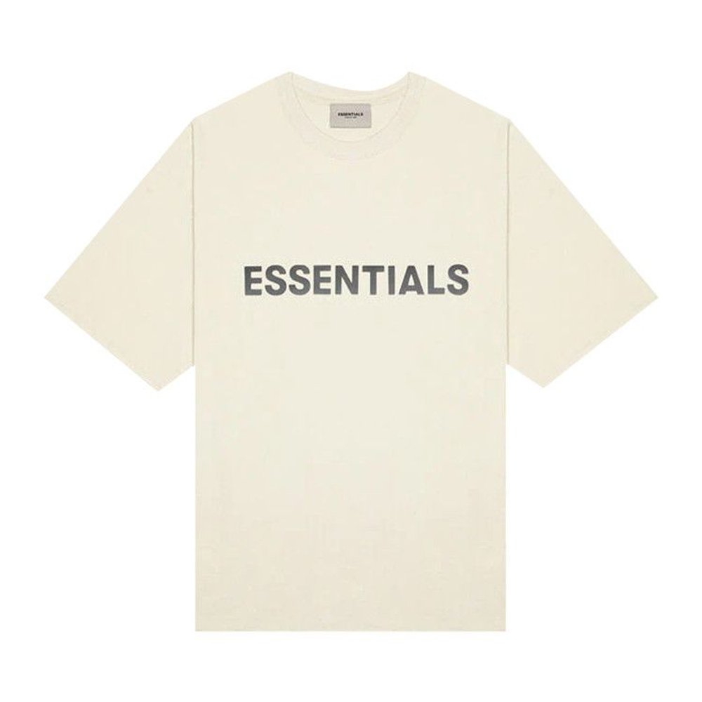 Fear of God Essentials Boxy T-Shirt Applique Logo Butter Cream
