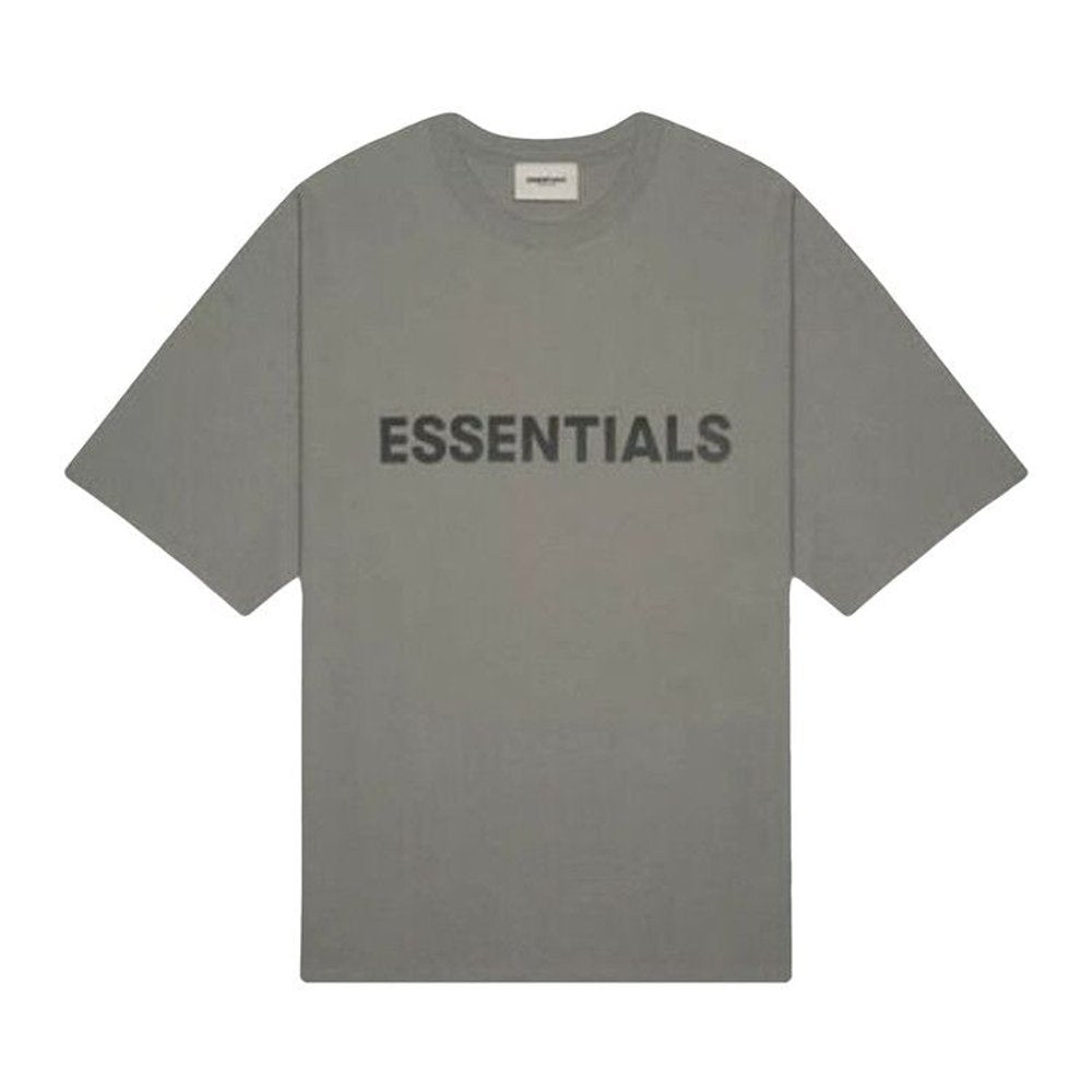 Fear of God Essentials Boxy T-Shirt Applique Logo Gray Flannel/Charcoal