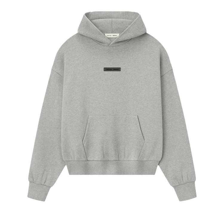 Fear of God Essentials Classic Fleece Hoodie Concrete Heather – hlavní pohled | Purekickz