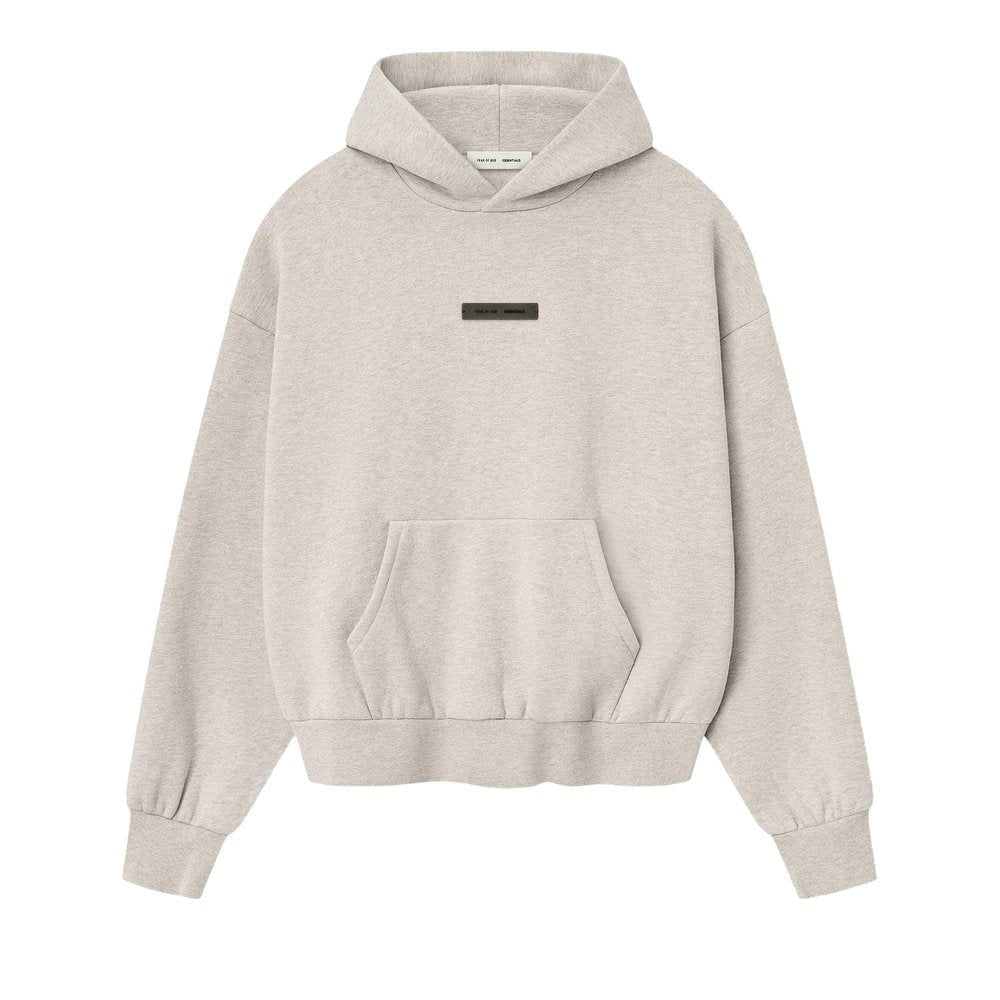 Fear of God Essentials Classic Fleece Hoodie Heather Stone – hlavní pohled | Purekickz