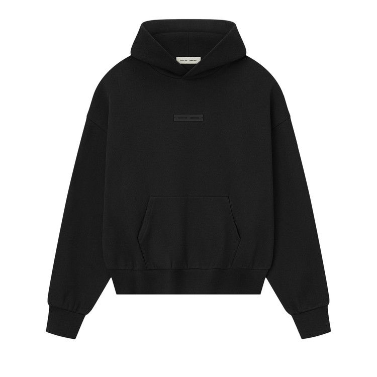 Fear of God Essentials Classic Fleece Hoodie Jet Black – hlavní pohled | Purekickz