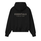 Fear of God Essentials Classic Fleece Hoodie Jet Black – boční pohled | Purekickz