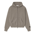 Fear of God Essentials S25 Classic Fleece Zip-Up Hoodie Homestead Heather – hlavní pohled | Purekickz