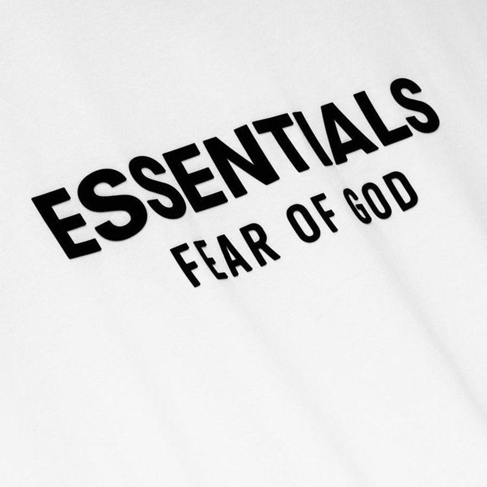 Fear of God Essentials Classic Short Sleeve Tee Bright White – detail | Purekickz