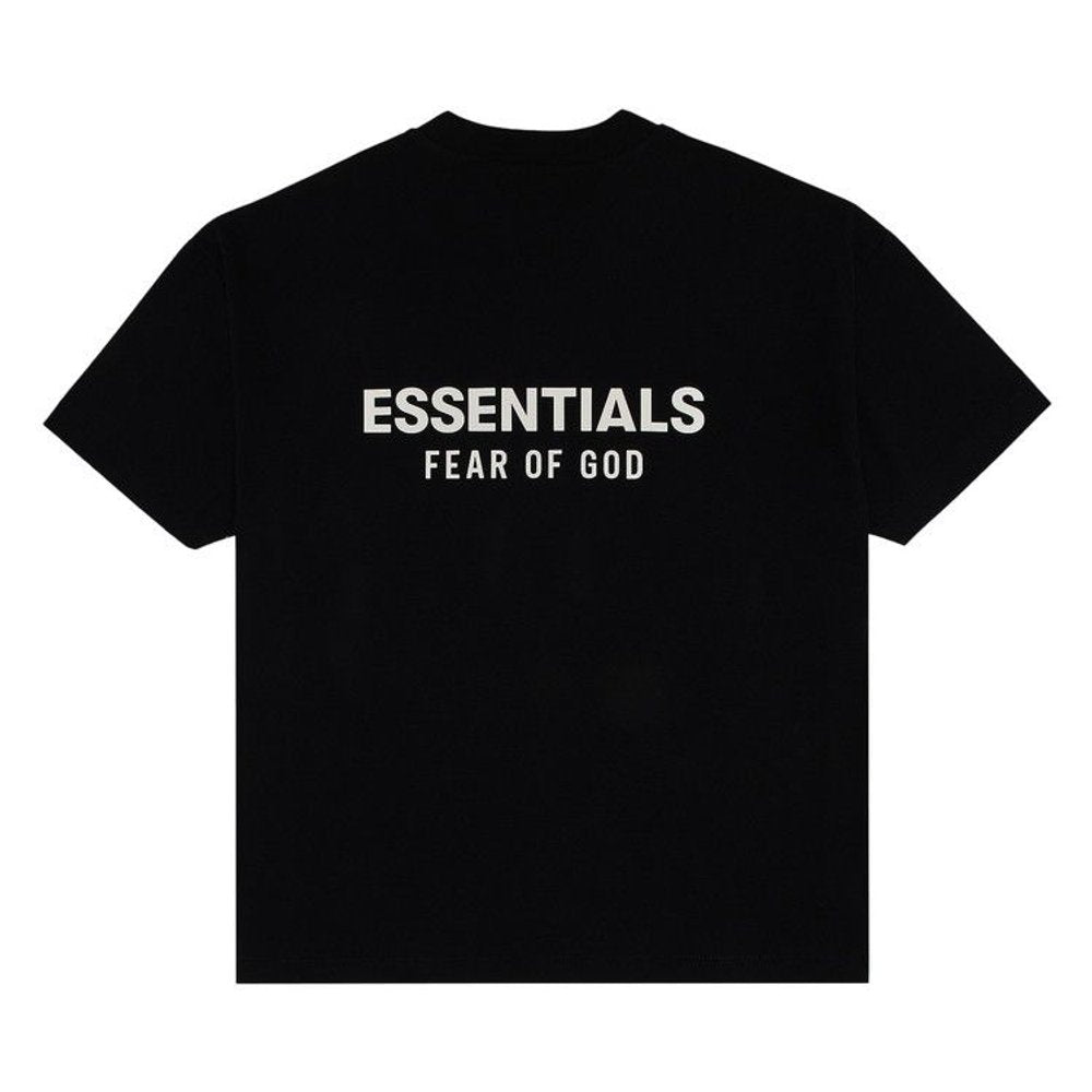 Fear of God Essentials Classic Short Sleeve Tee Jet Black – boční pohled | Purekickz