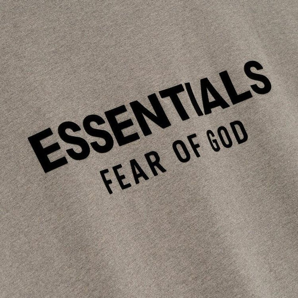 Fear of God Essentials Classic Tee Homestead Heather – detail | Purekickz