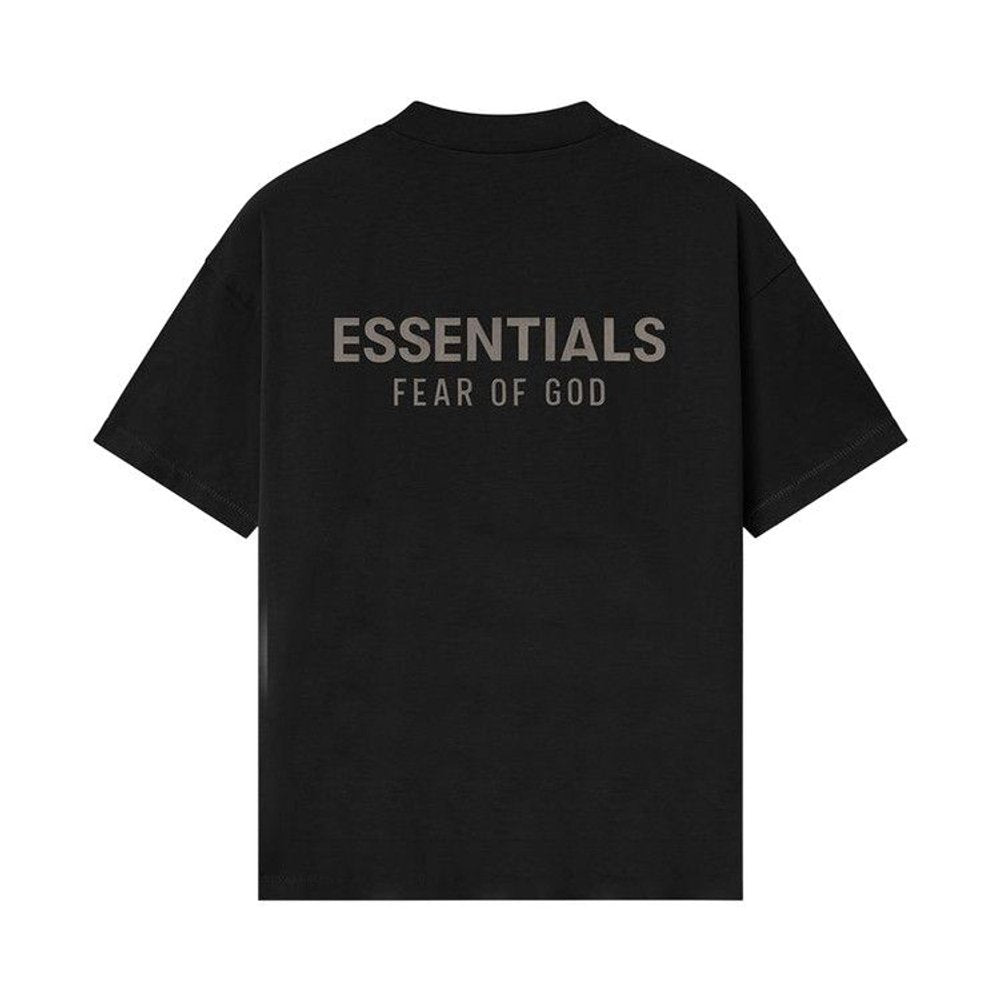 Fear of God Essentials Classic Tee Jet Black – detail | Purekickz