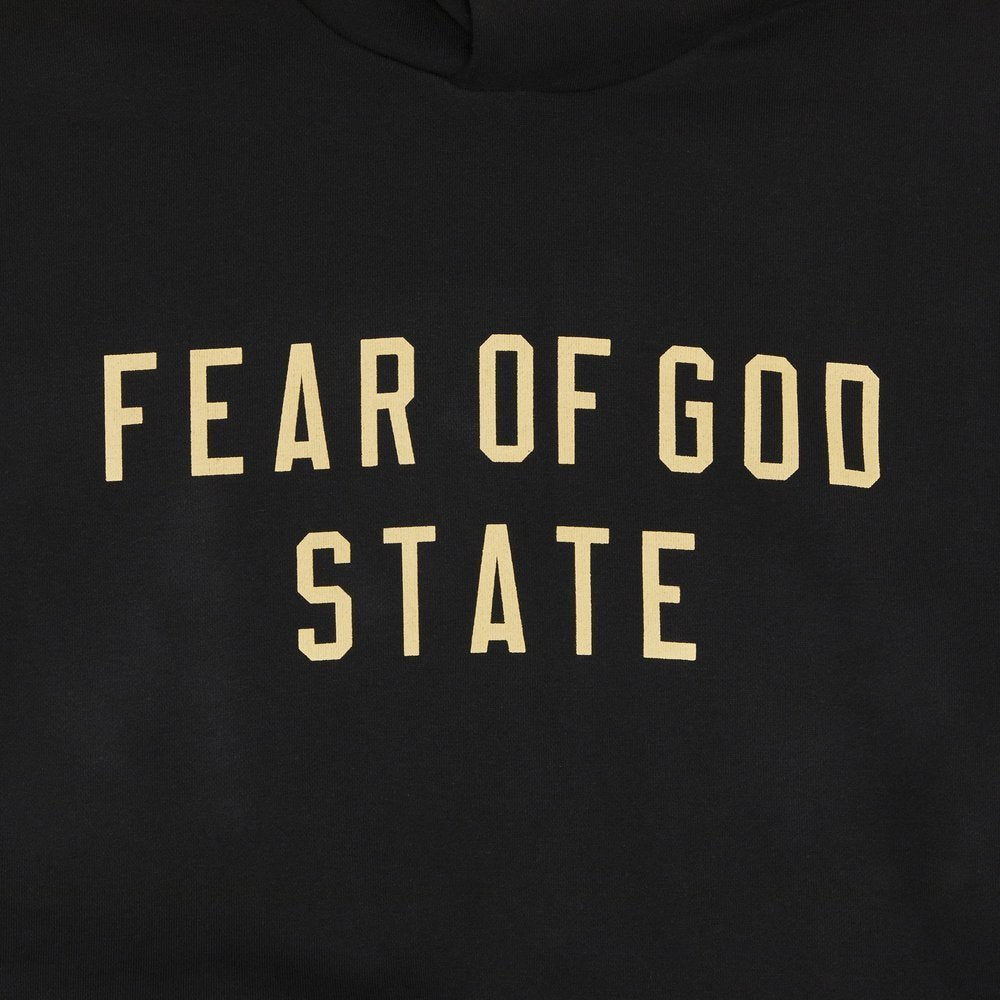Fear of God Essentials Fleece Hoodie Black – detail | Purekickz