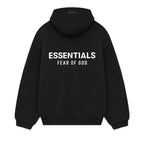 Fear of God Essentials SS24 Fleece Hoodie Black – boční pohled | Purekickz