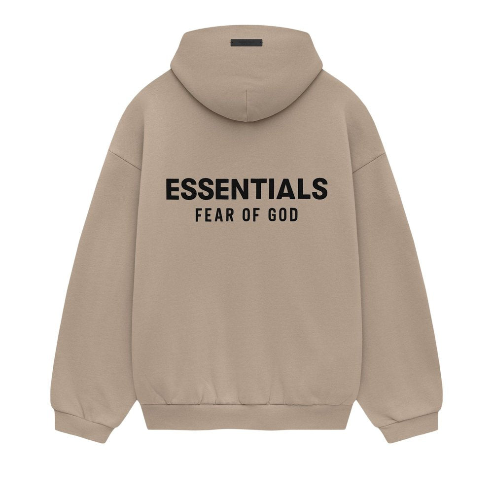 Fear of God Essentials Fleece Hoodie II 'Desert Sand' – boční pohled | Purekickz