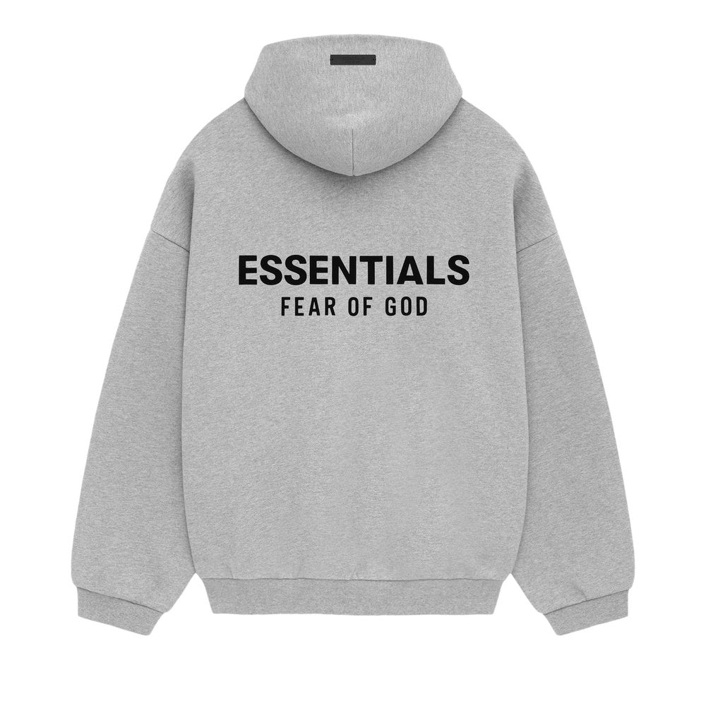 Fear of God Essentials Fleece Hoodie II 'Light Heather Grey' – boční pohled | Purekickz