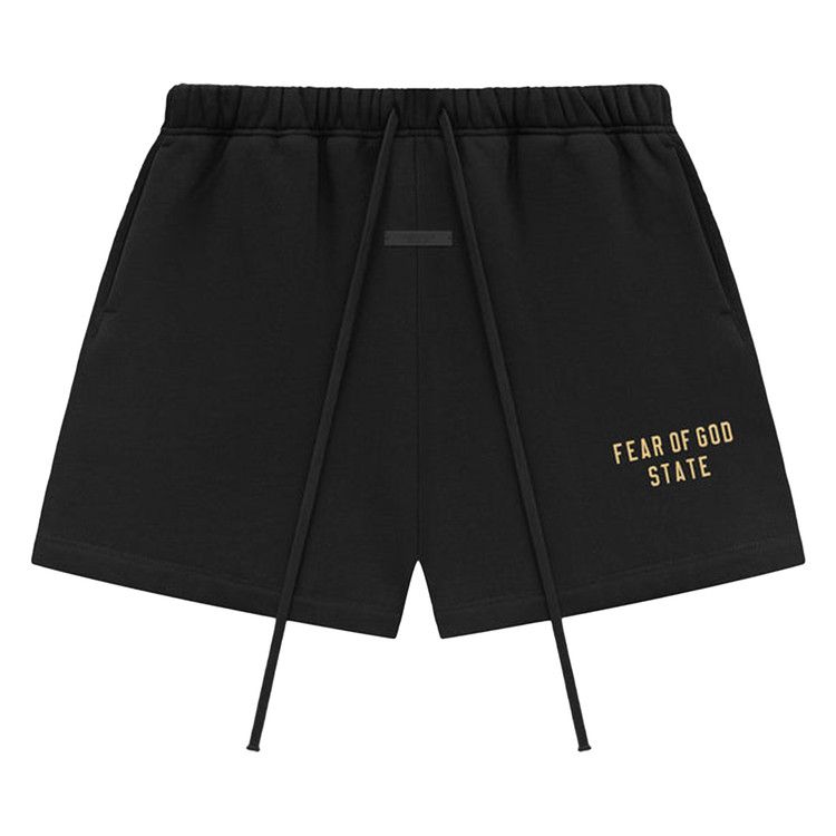 Fear of God Essentials Fleece Soccer Short Black – hlavní pohled | Purekickz