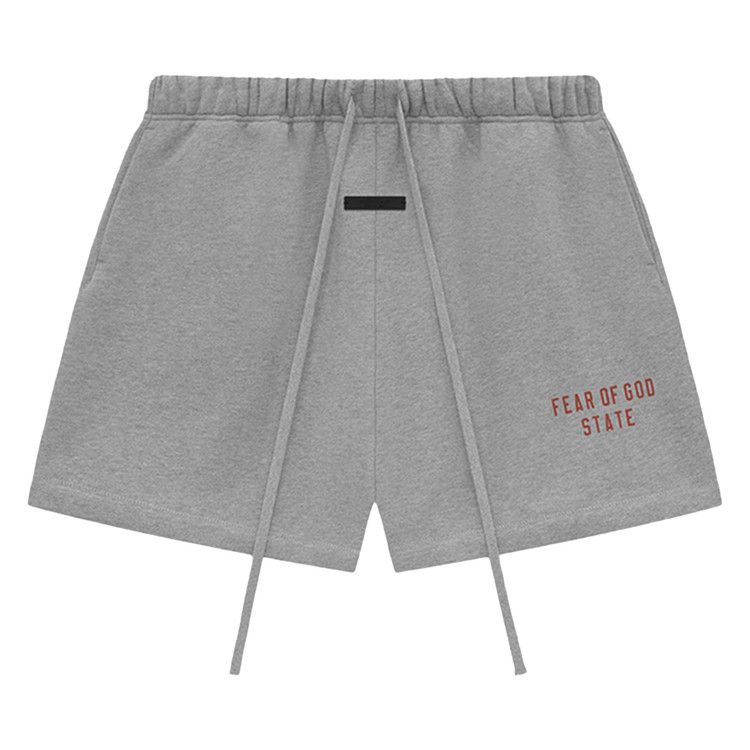 Fear of God Essentials Fleece Soccer Short Dark Heather – hlavní pohled | Purekickz