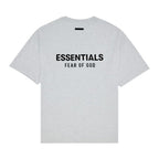 Fear of God Essentials Jersey Crewneck T-Shirt Light Heather Gray – boční pohled | Purekickz