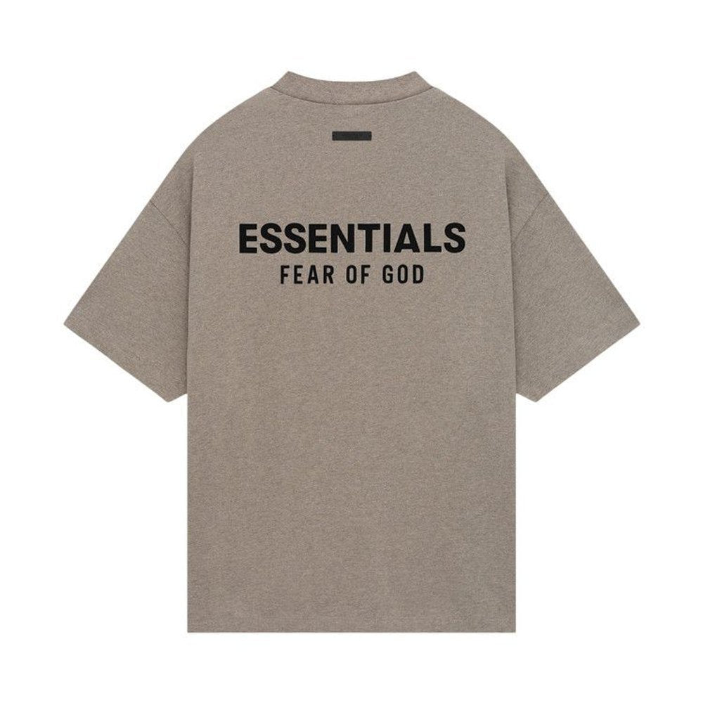 Fear of God Essentials S24 Jersey Crewneck Tee Heather Grey – boční pohled | Purekickz