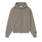 Fear of God Essentials S25 Classic Fleece Zip-Up Hoodie Homestead Heather – hlavní pohled | Purekickz