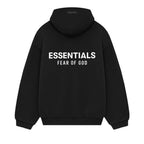 Fear of God Essentials SS24 Fleece Hoodie Black – boční pohled | Purekickz