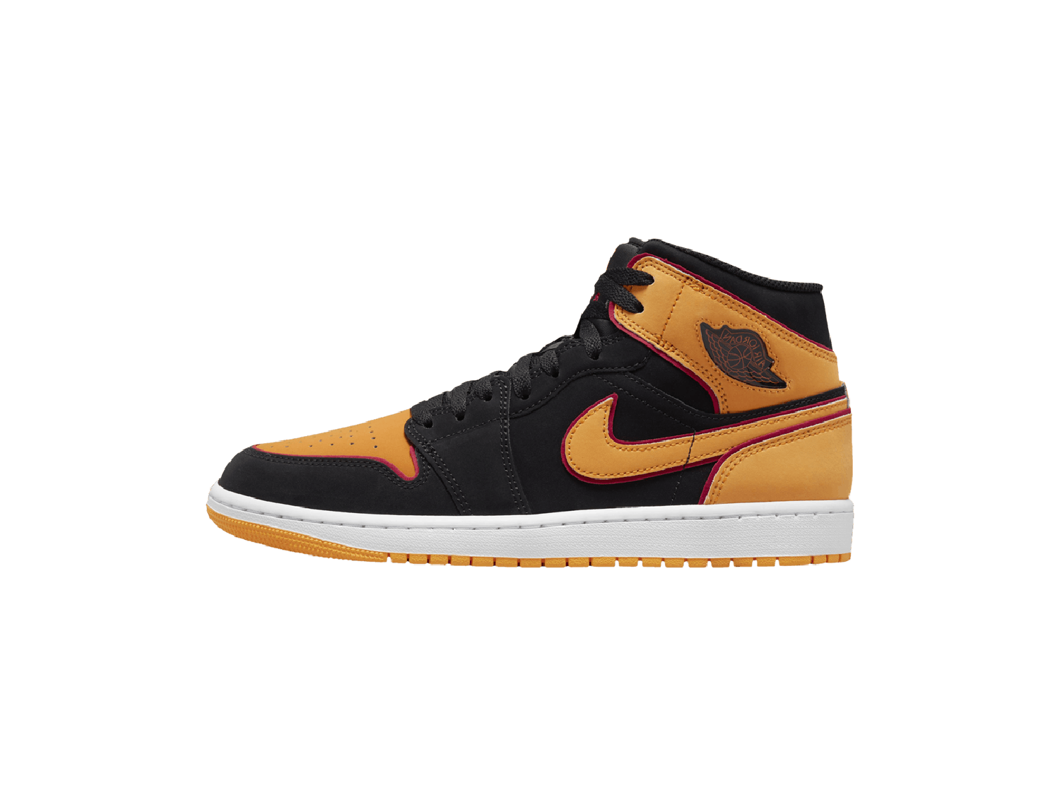 Jordan 1 Mid Fat Tongue Black Orange