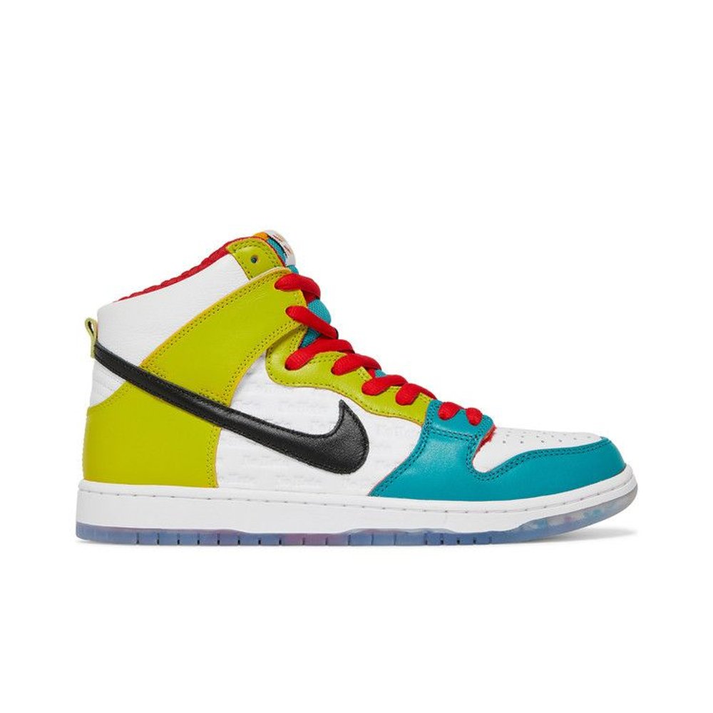 froSkate x Nike Dunk High SB 'All Love No Hate' – boční pohled | Purekickz