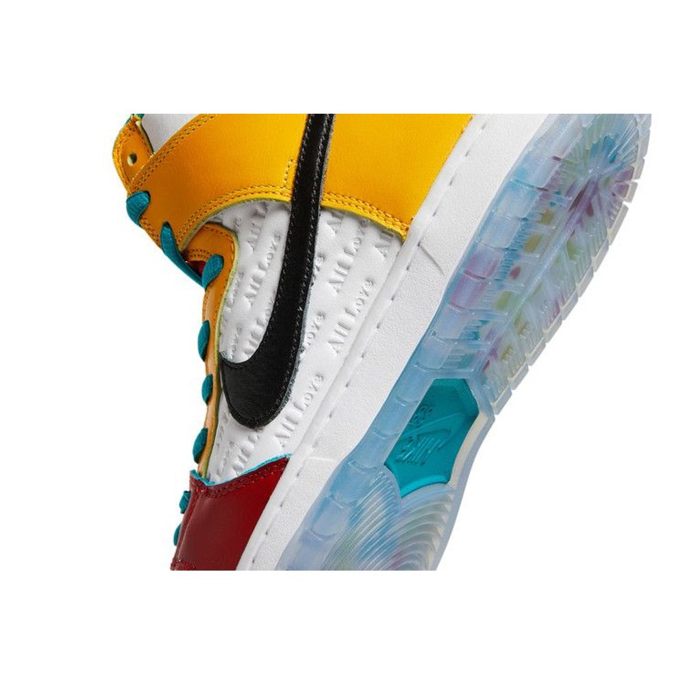 froSkate x Nike Dunk High SB 'All Love No Hate' – pohled 9 | Purekickz